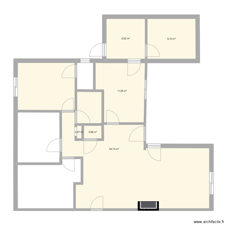 MAISON 31. Plan de 6 pièces et 84 m2