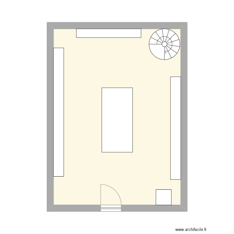 Plan bac. Plan de 1 pièce et 34 m2