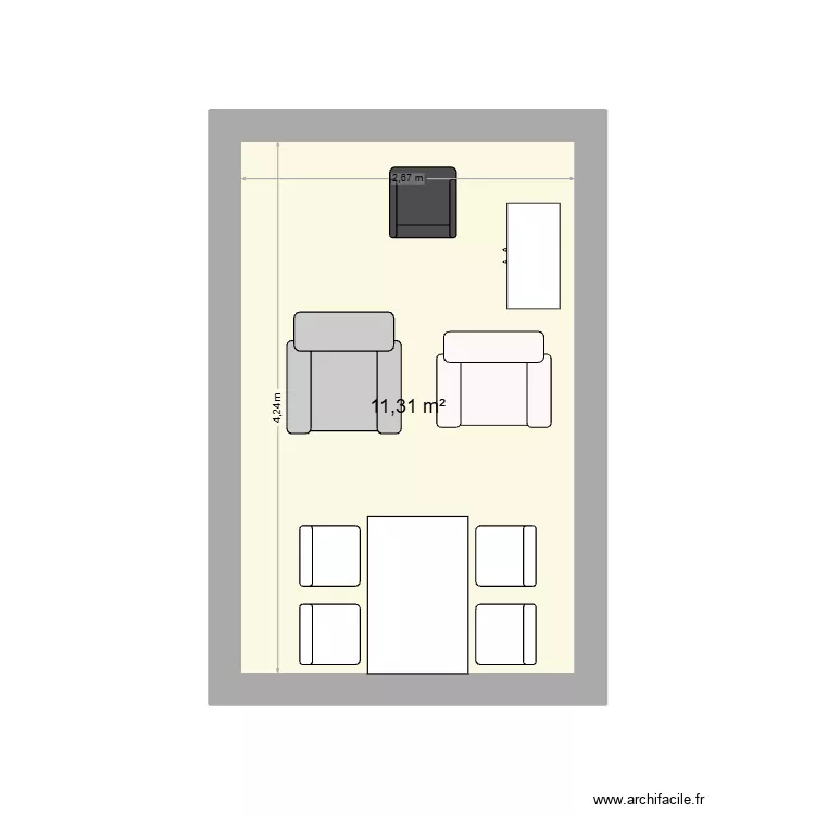 Proposition 1. Plan de 1 Pièce et 11 m² Proposition 1. Plan de 1 Pièce et 11 m²