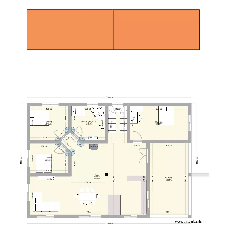MAISON 17m. Plan de MAISON 17m. Plan de