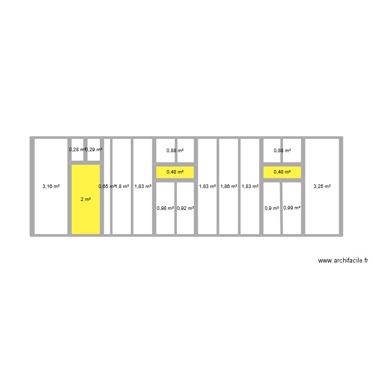 DAVID NADIA 1.8. Plan de 19 pièces et 25 m2