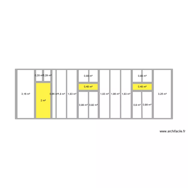 DAVID NADIA 1.8. Plan de 19 pièces et 25 m²