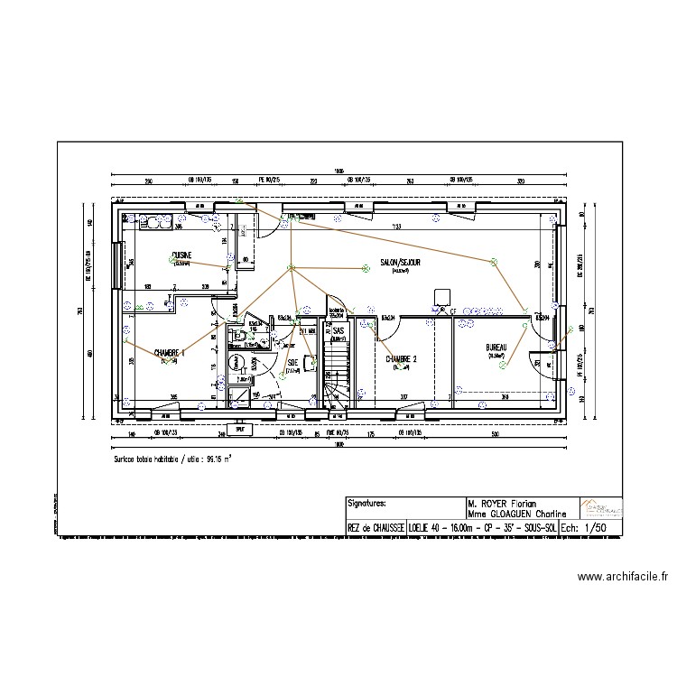 ROYER RDC ELEC. Plan de 0 pièce et 0 m2