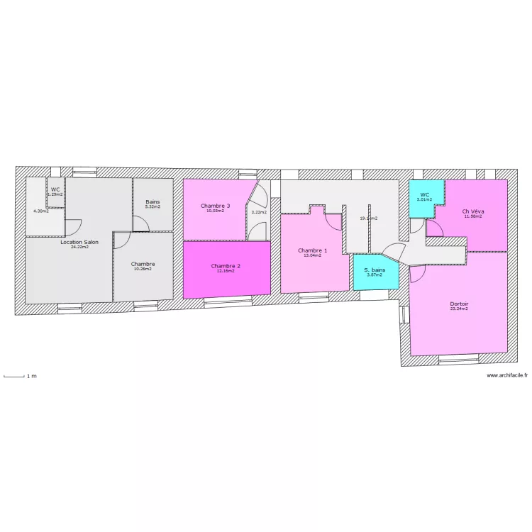 Surfaces 1er Etage Projet. Plan de 