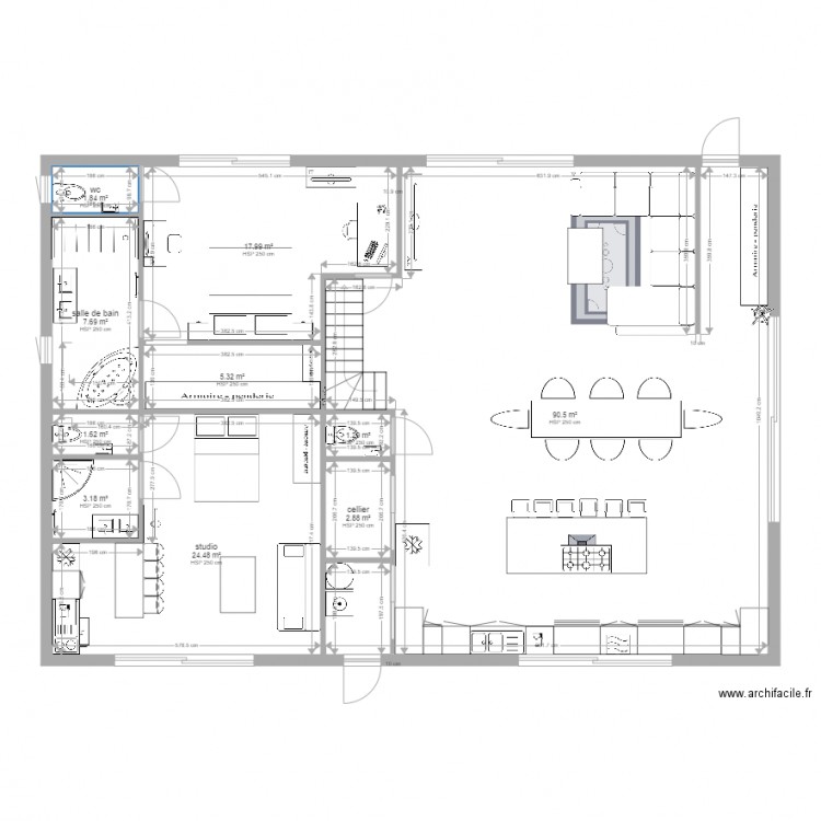 rénovation garagev2. Plan de 0 pièce et 0 m2