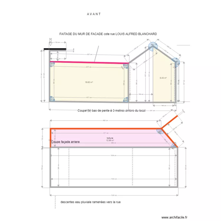 DP COUPES BEGLES avant Milieu. Plan de 