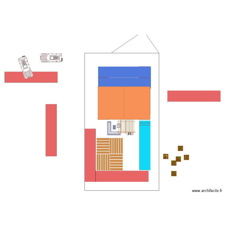 plan terrain 5 toiture. Plan de 0 pièce et 0 m2