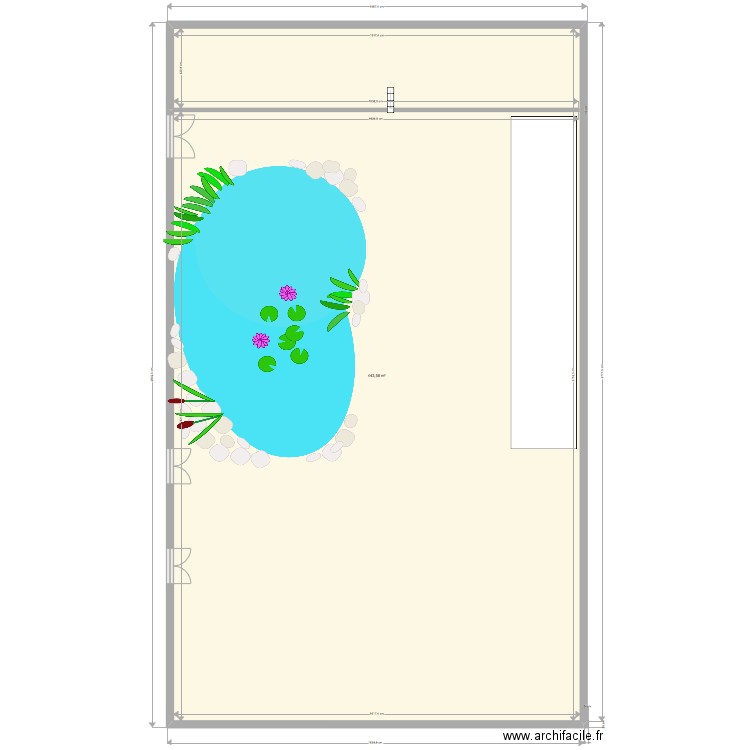 pool 1. Plan de 1 pièce et 444 m2