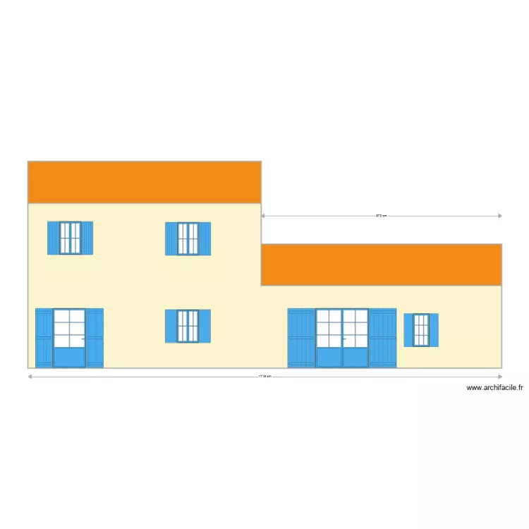 facade avant. Plan de 