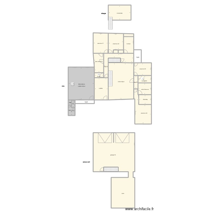 CARRADU pb1210 habv. Plan de 27 pièces et 294 m2