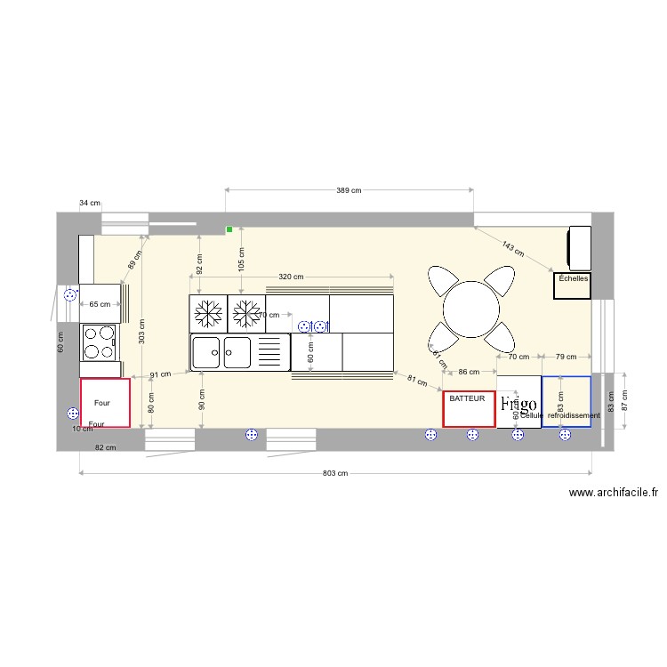 Cuisine pontivy3B2. Plan de 1 pièce et 25 m2