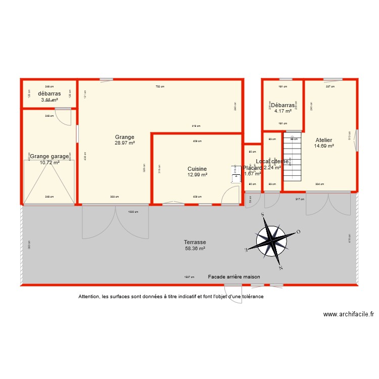 BI 5021 annexe grange côté. Plan de 0 pièce et 0 m2