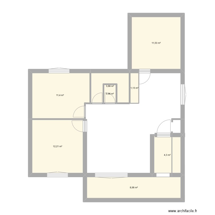 1 STMA. Plan de 11 pièces et 84 m2