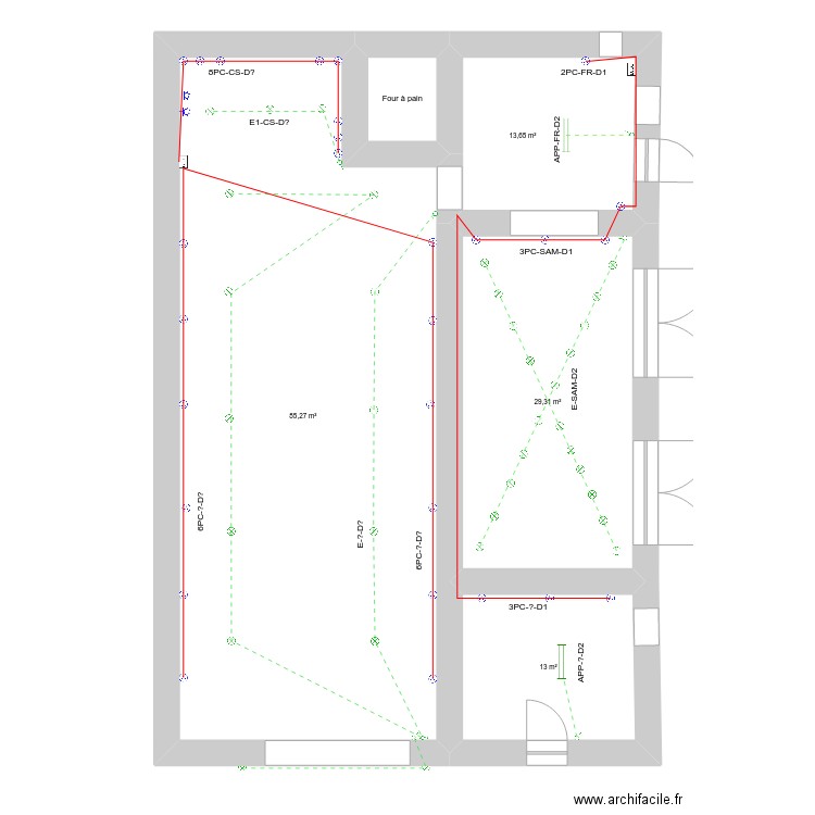 Pisseloup hebergeages V2. Plan de 0 pièce et 0 m2