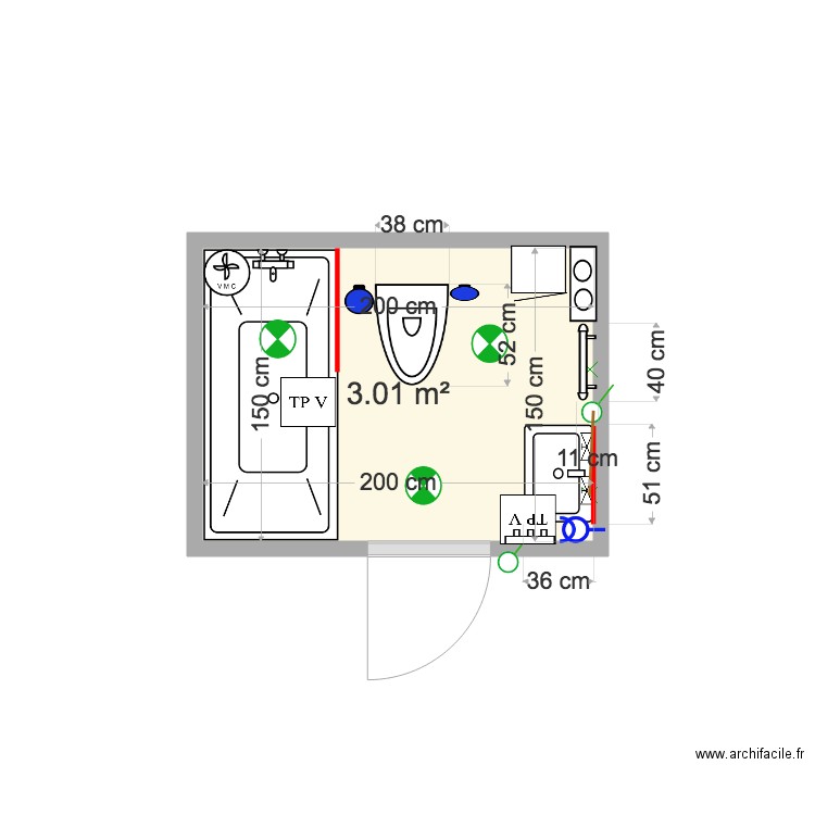  SDB R1 FIN V2. Plan de 0 pièce et 0 m2