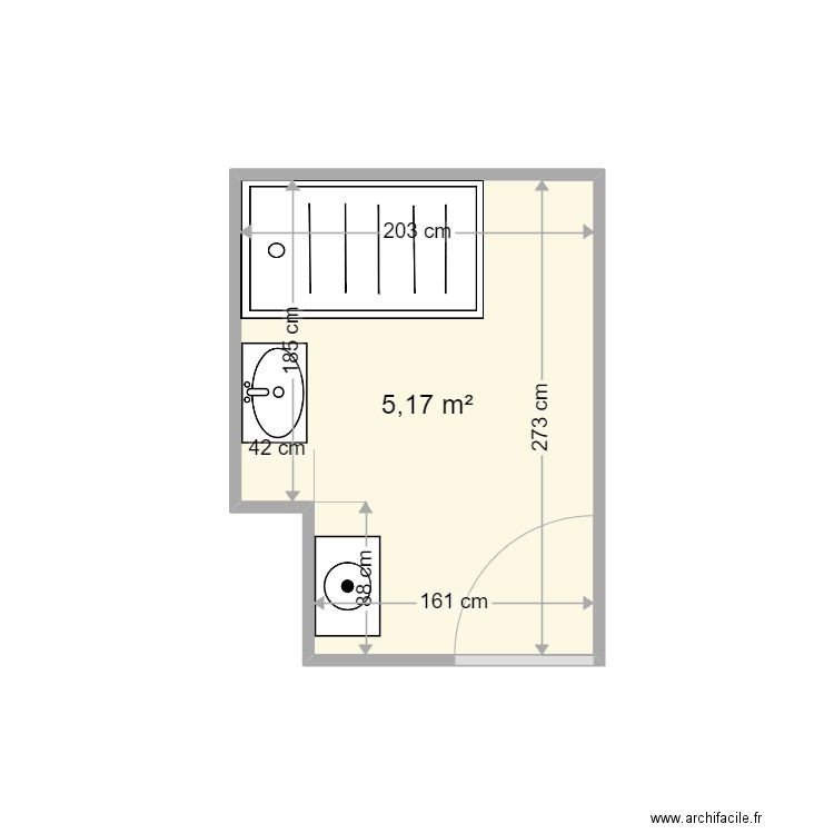 DELVILLE CHRISTIAN . Plan de 1 pièce et 5 m2