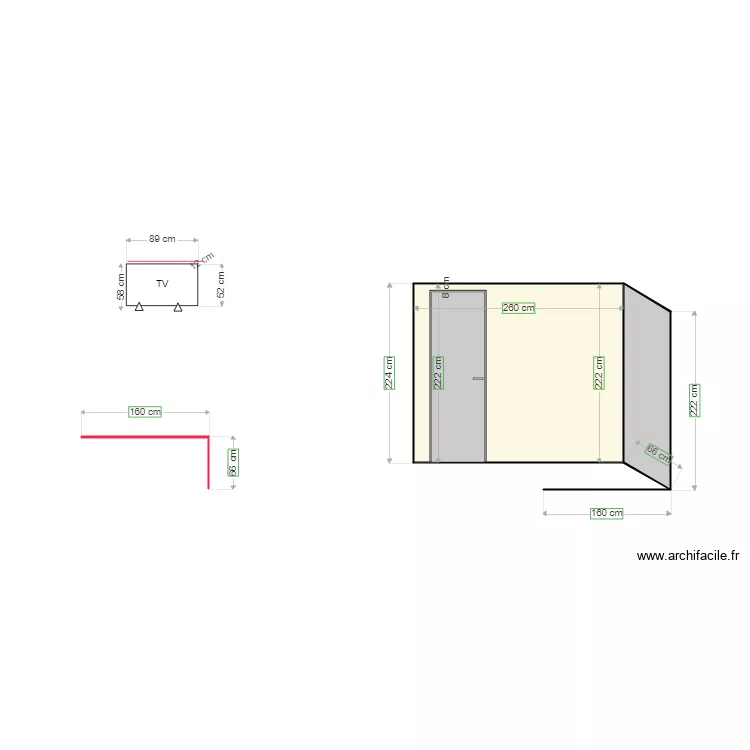 COTES TV  EMPLACEMENT MOB. Plan de 