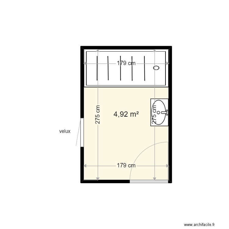 DOUTREMER JEAN MARIE . Plan de 1 pièce et 5 m2