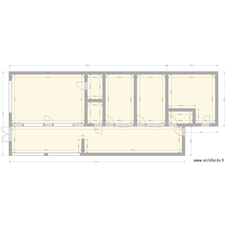 Plan de niveau V finale. Plan de 8 pièces et 132 m2