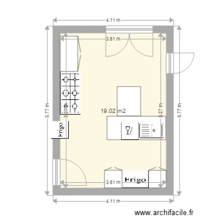 Cuisine MSR. Plan de 0 pièce et 0 m2