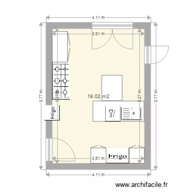 Cuisine MSR. Plan de 