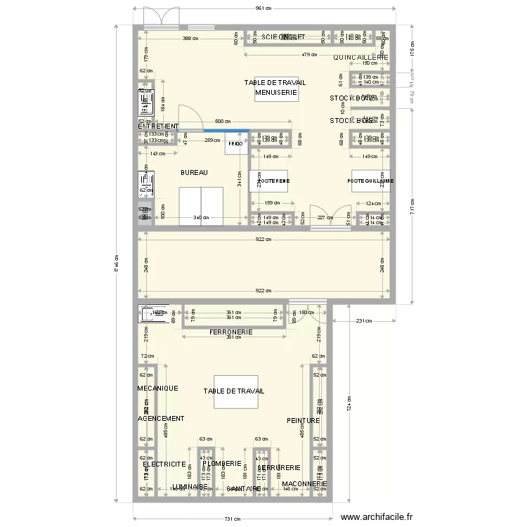 ATELIER HB 220321A. Plan de 