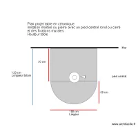 Plan table cuisine Projet Haddad