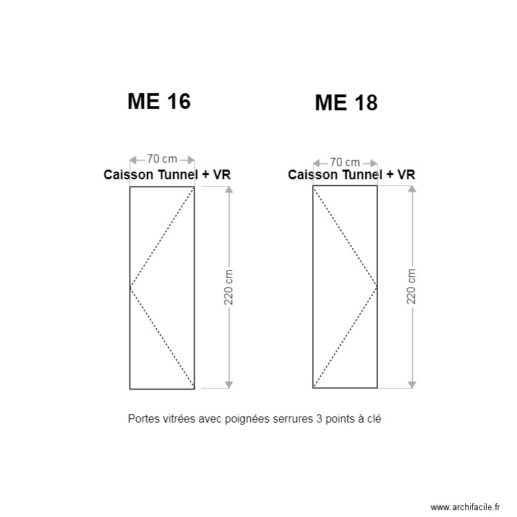 Menuiseries Exterieures Aluminium ME16 ME 18. Plan de 0 pièce et 0 m2