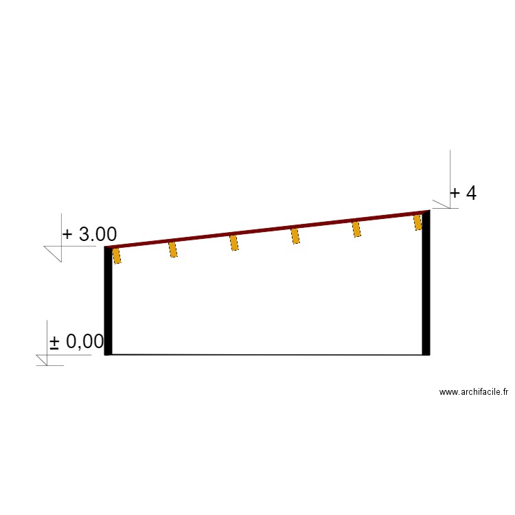 coupe toiture. Plan de 0 pièce et 0 m2