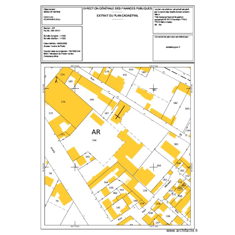 Fontainebleau. Plan de 0 pièce et 0 m2