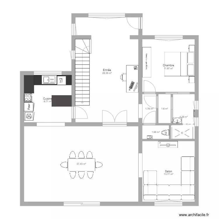 Tilly id&eacute;es am&eacute;nagement suite parentale v3. Plan de 