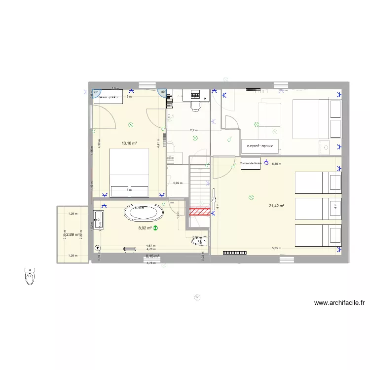 PLAN olga etage travaux. Plan de 