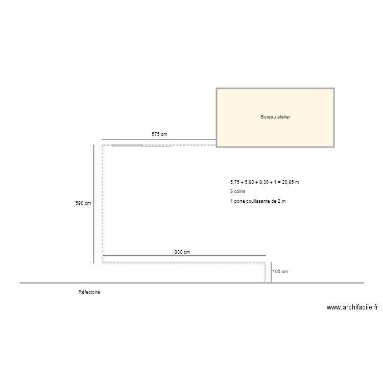 Plan clotûre hangar. Plan de 0 pièce et 0 m2