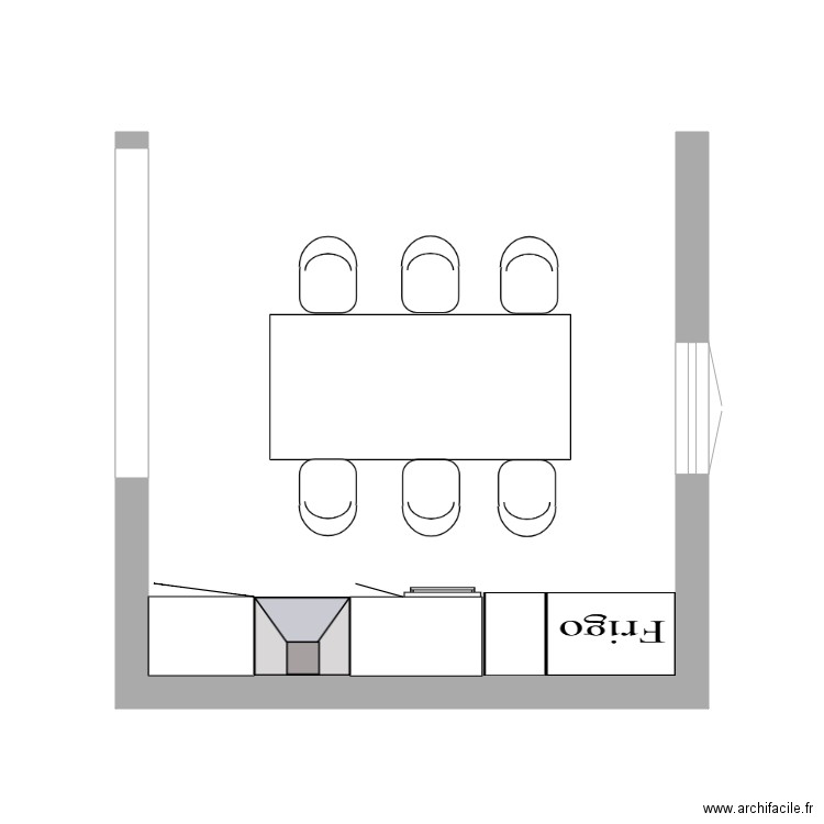 plan projet cuisine maison. Plan de 0 pièce et 0 m2