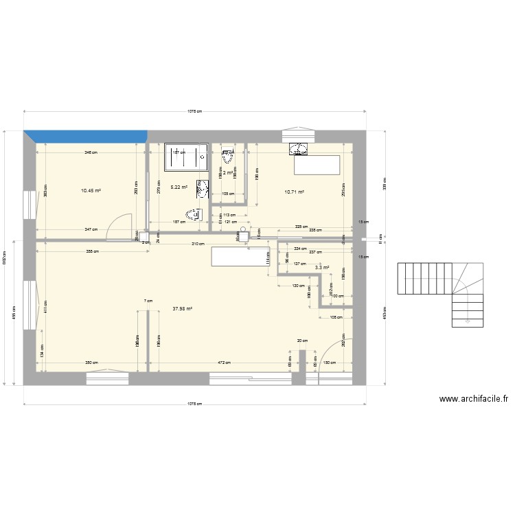 PLAN RDC avec cloisons. Plan de 0 pièce et 0 m2