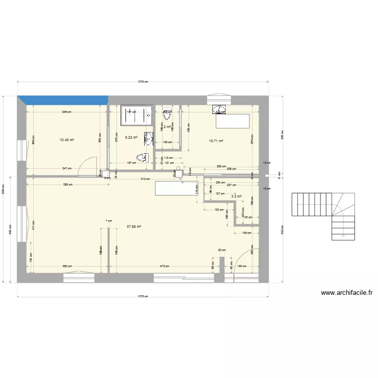 PLAN RDC avec cloisons. Plan de PLAN RDC avec cloisons. Plan de