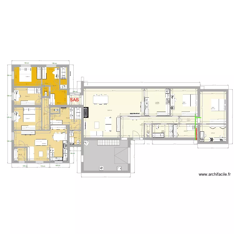2 maisons plus court 2. Plan de 