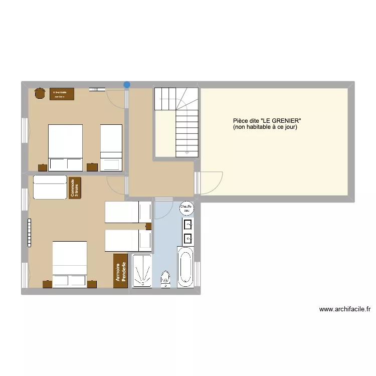 Am&eacute;nagement Etage LGDV d&eacute;c 22. Plan de 