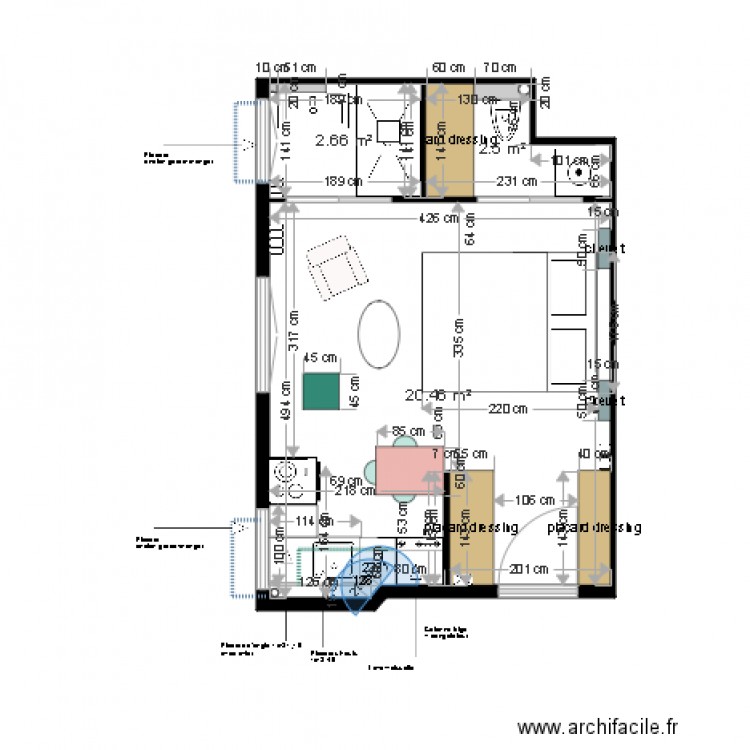 Plan projet 1 appartement MOLINARO. Plan de 0 pièce et 0 m2