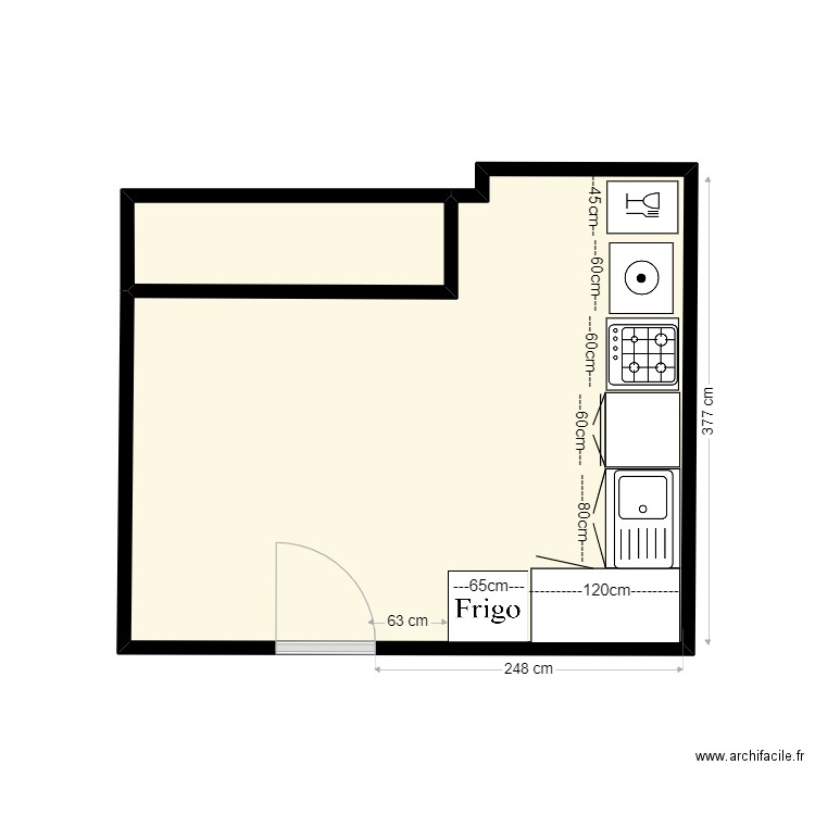cuisine1. Plan de 0 pièce et 0 m2