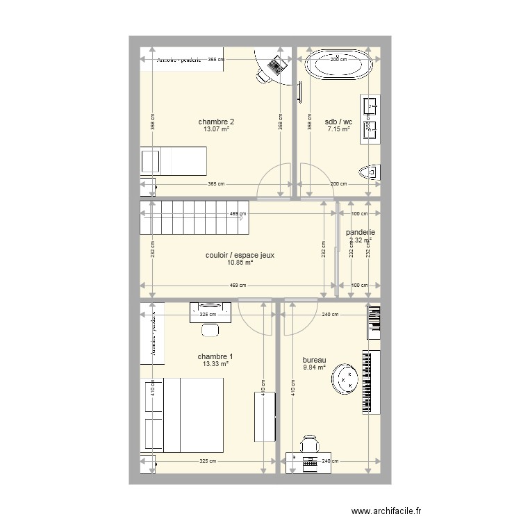 Travée 2 niv 2. Plan de 0 pièce et 0 m2