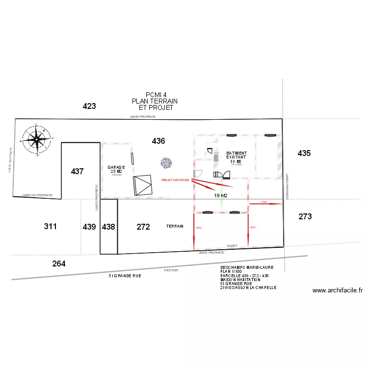 PCMI 4 TERRAIN ET PROJET 2019. Plan de 