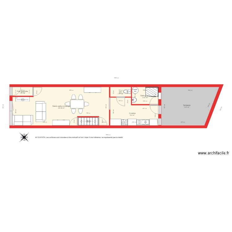 BI 1669 RDc coté . Plan de 0 pièce et 0 m2