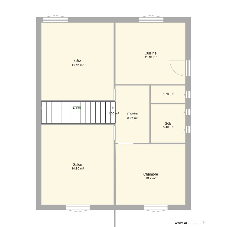 1er étage. Plan de 0 pièce et 0 m2