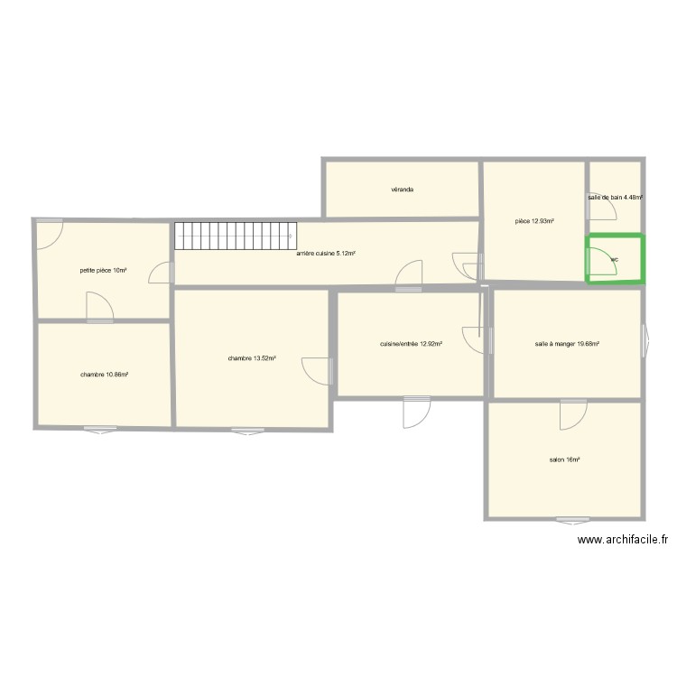 plan maison Montroc. Plan de 11 pièces et 124 m2
