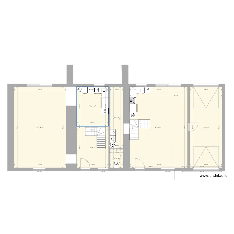 RDC Aunay Simon. Plan de 0 pièce et 0 m2