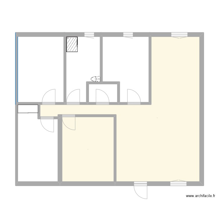 maison La Ferté gaucher. Plan de 2 pièces et 51 m2