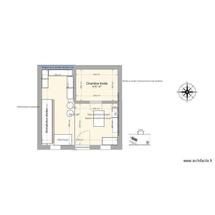 Nouvel espace 2 projet La Cabottine 16 x16 2. Plan de 0 pièce et 0 m2