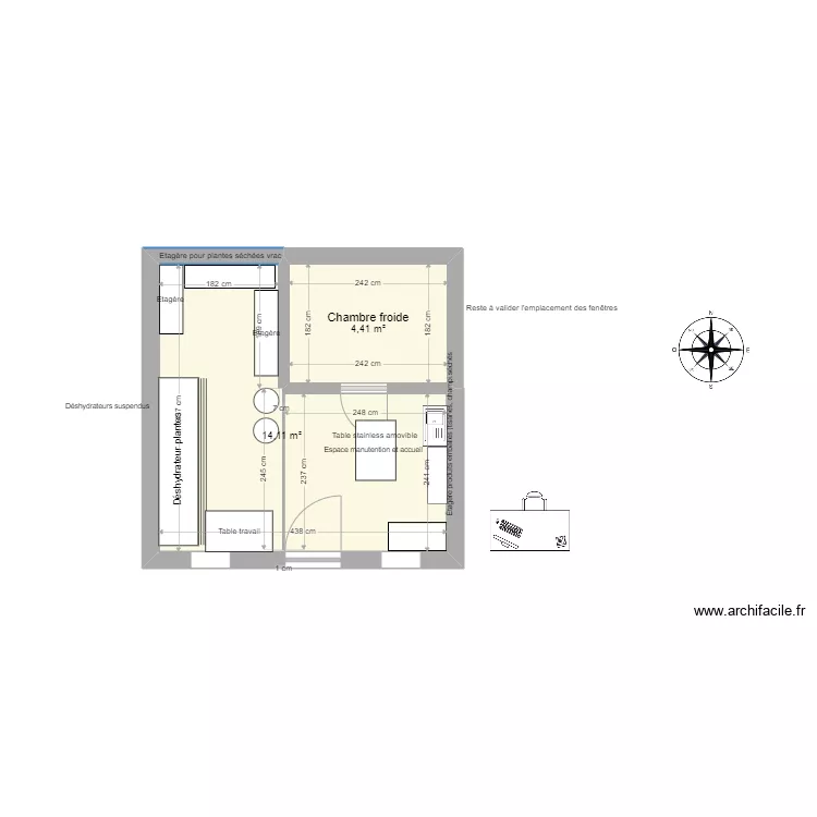 Nouvel espace 2 projet La Cabottine 16 x16 2. Plan de 