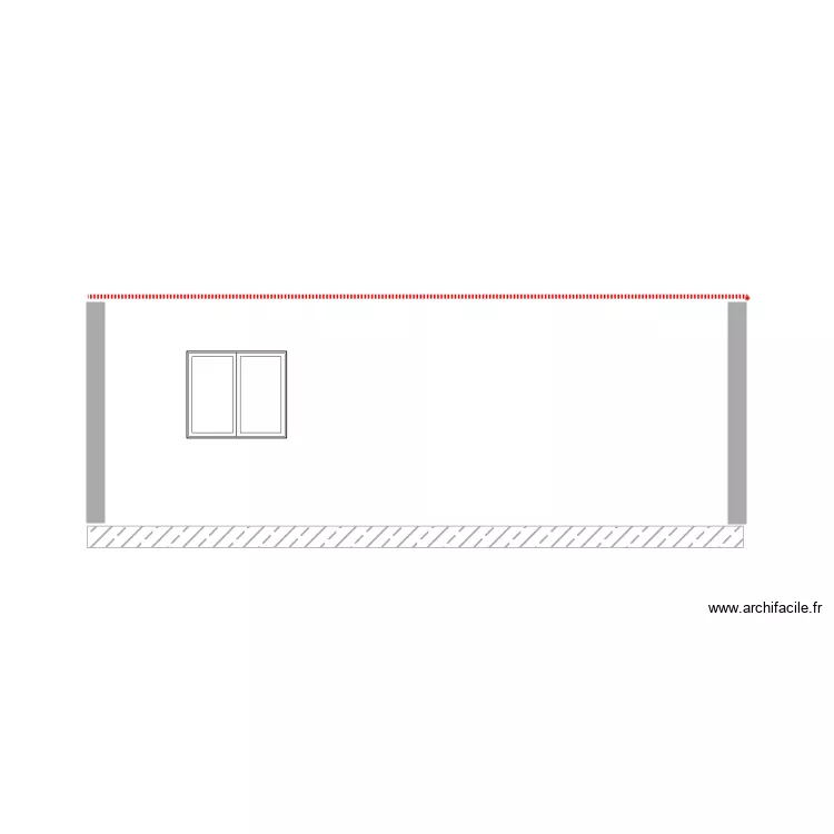 Annexe fa&ccedil;ade brouillon. Plan de 